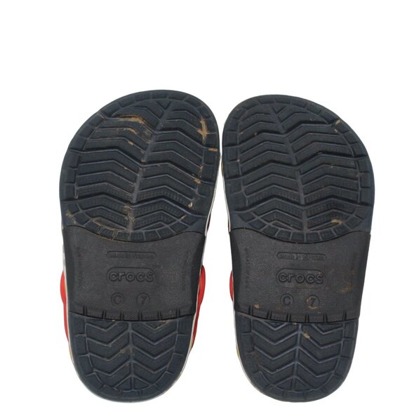 Crocs Fun Lab Mickey Lights Clog Sz C 7 Navy Red Kids Preschool Sandals Disney - Picture 9 of 9